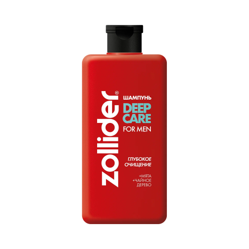 ZOLLIDER шампунь д/волос deep care for men глубокое очищение волос и кожи головы 370мл